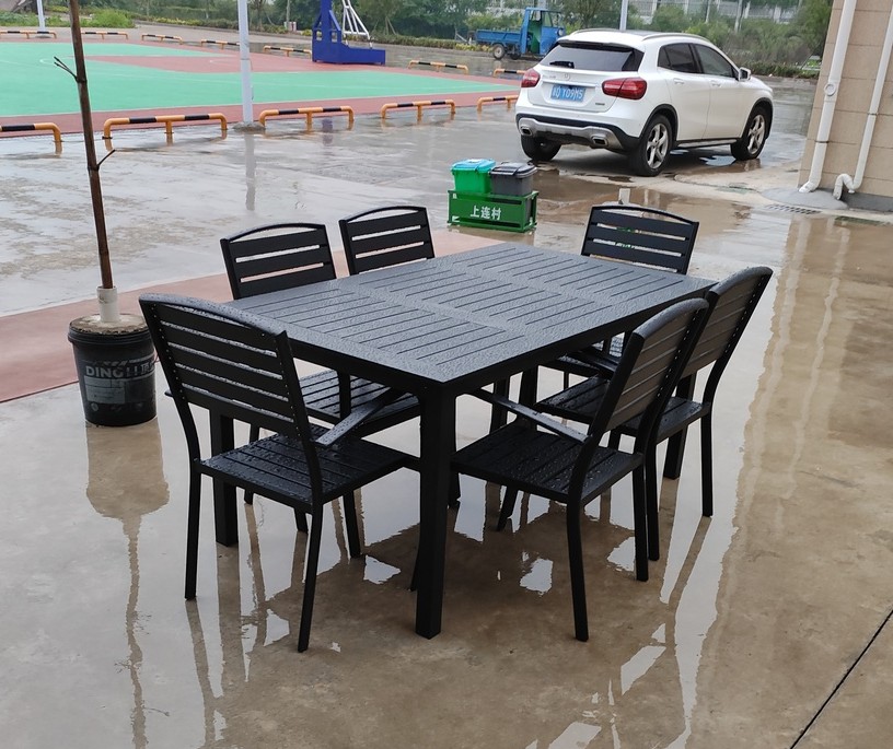 Bộ Bàn Ghế Sân Vườn Ngoài Trời Hình Chữ Nhật D160