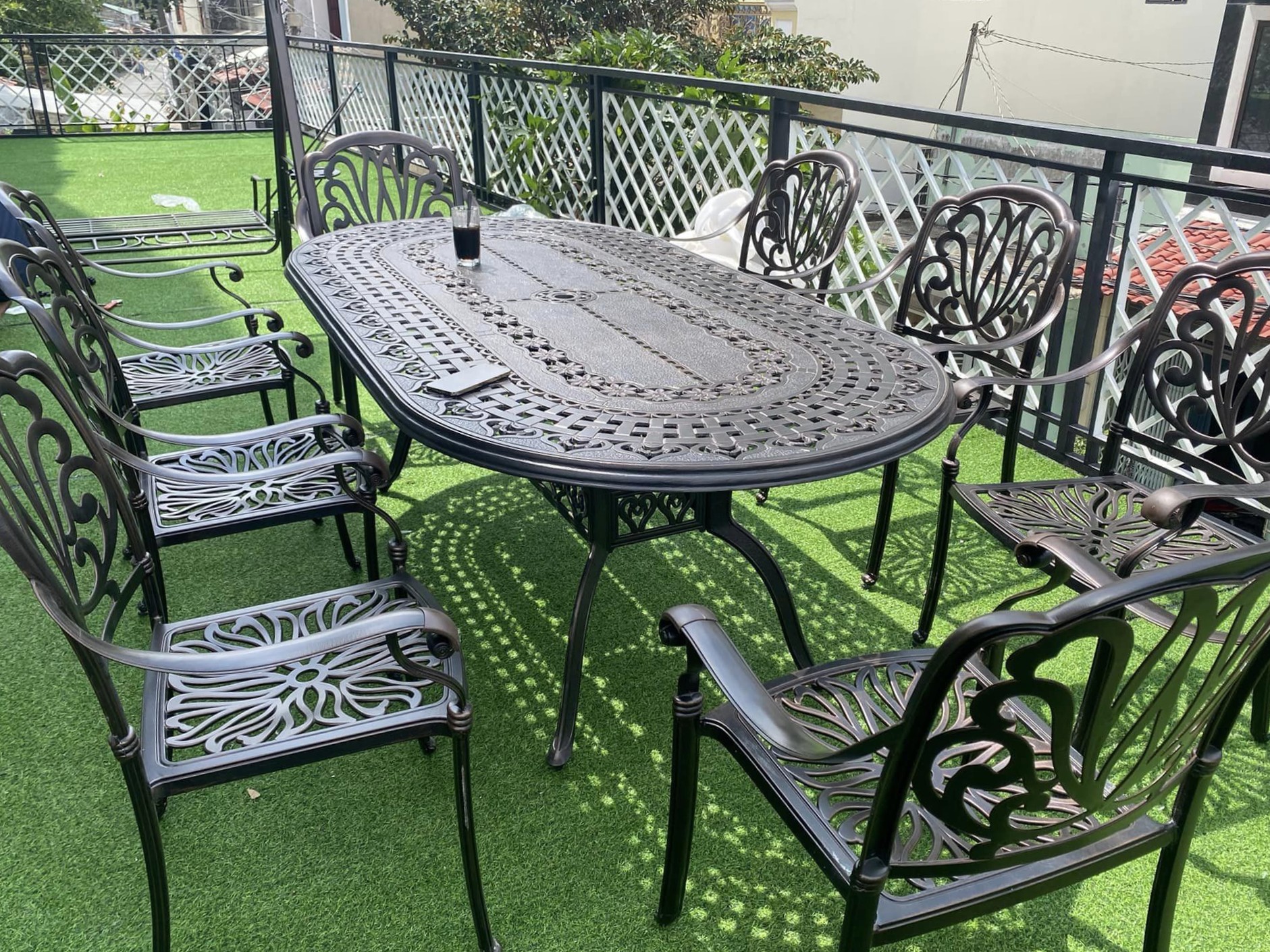 Bàn Ghế Nhôm Đúc Ngoài Trời BA-8G210