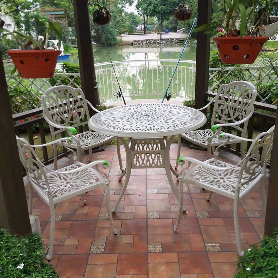 Bàn Ghế Nhôm Đúc Ngoài Trời BA-D90T