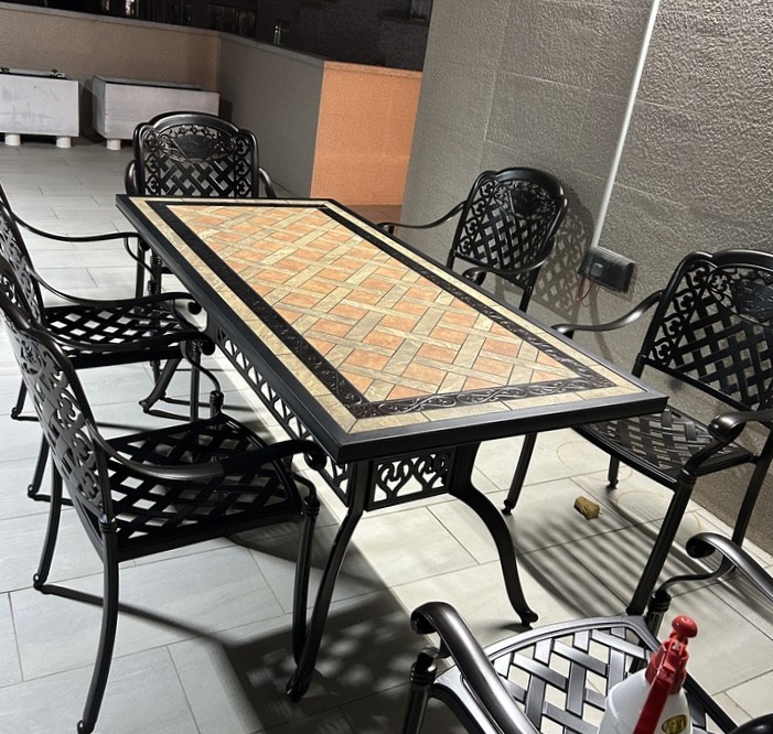 Bàn Ghế Sân Vườn Nhôm Đúc BA-MĐ150