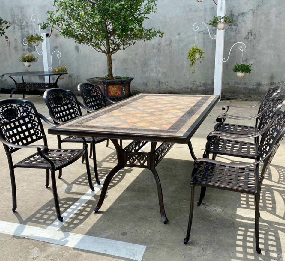 Bàn Ghế Sân Vườn Nhôm Đúc BA-MĐ150