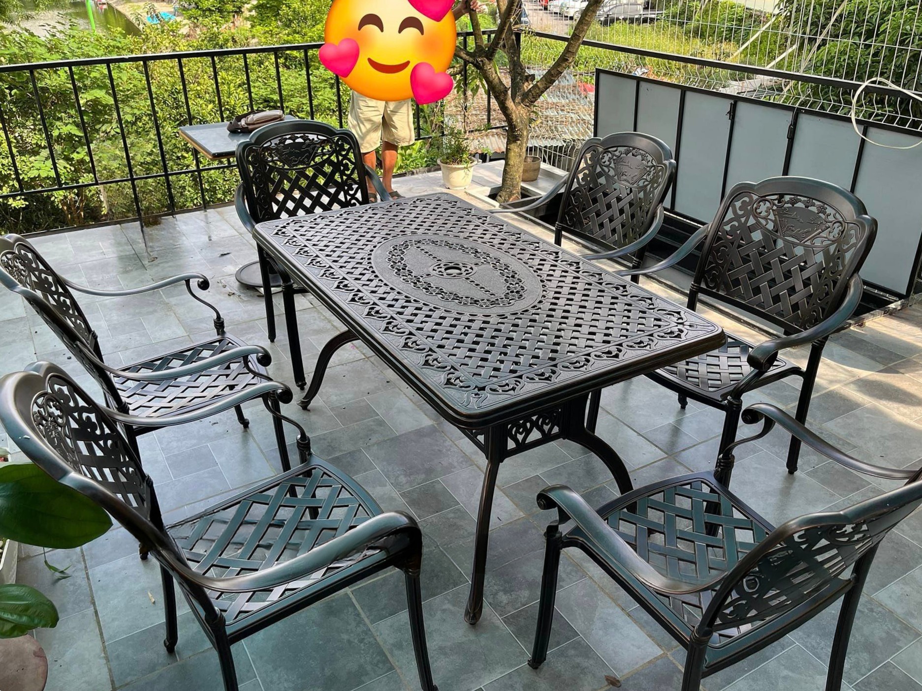 Bàn Ghế Nhôm Đúc Ngoài Trời
