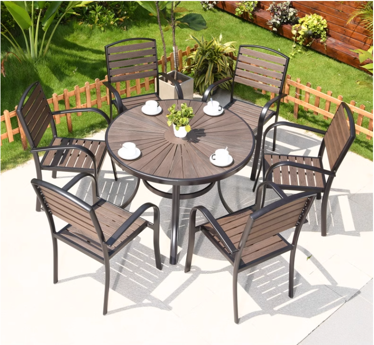 Bàn Ghế Sân Vườn Ngoài Trời D100 Composit