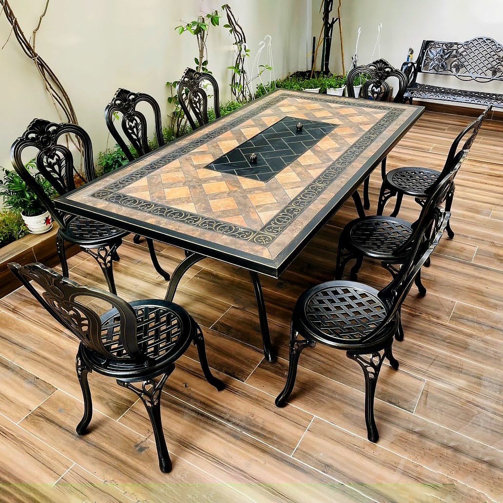 Bàn Ghế Sân Vườn Ngoài Trời Có Bếp Nướng