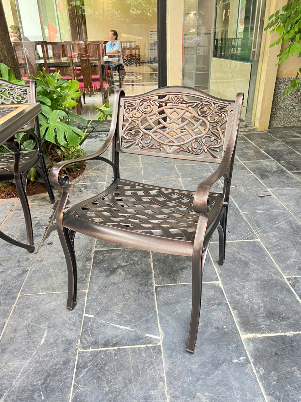 Bộ Bàn Ghế Nhôm Đúc Mặt Đá BV-D90
