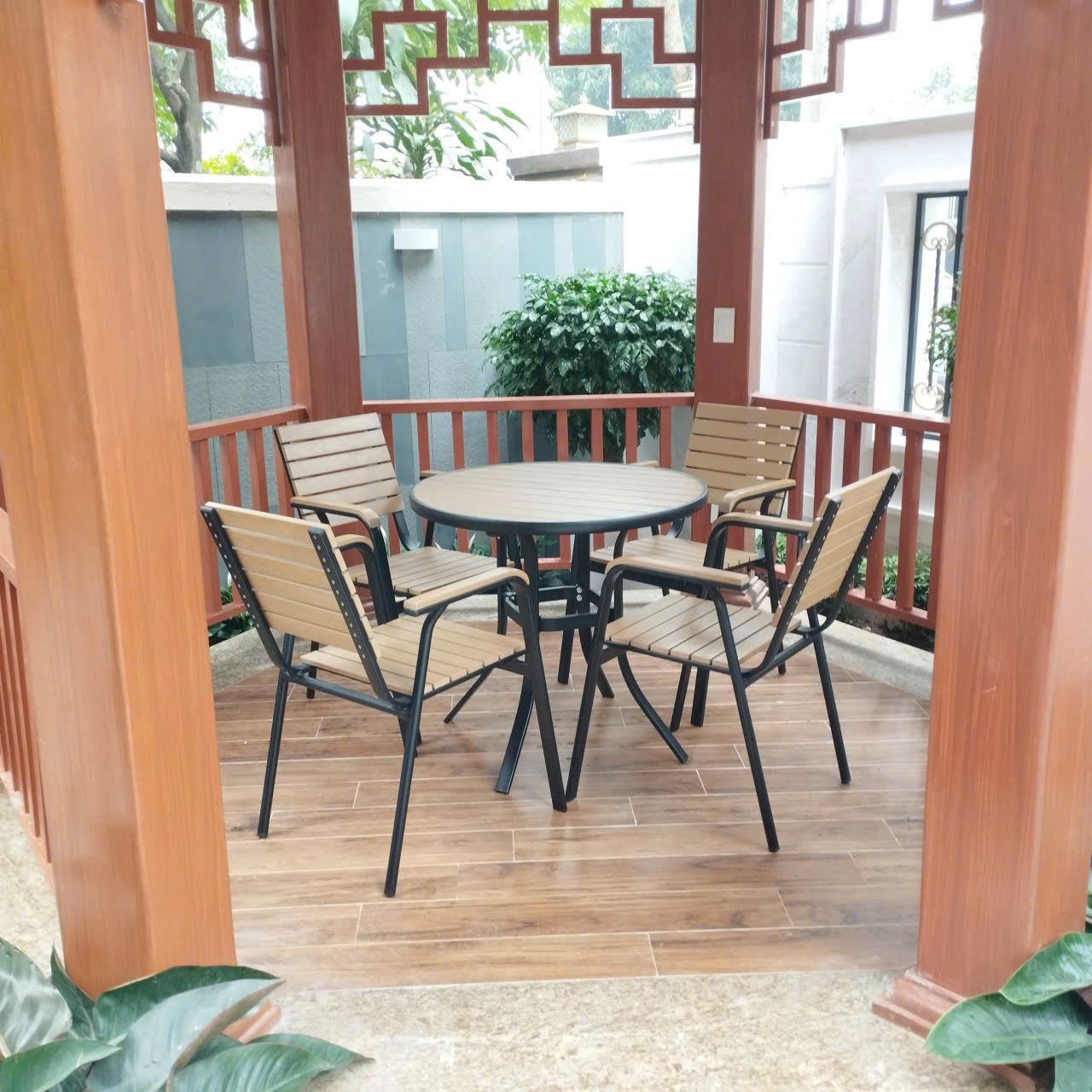 Bàn Ghế Sân Vườn Composit D80