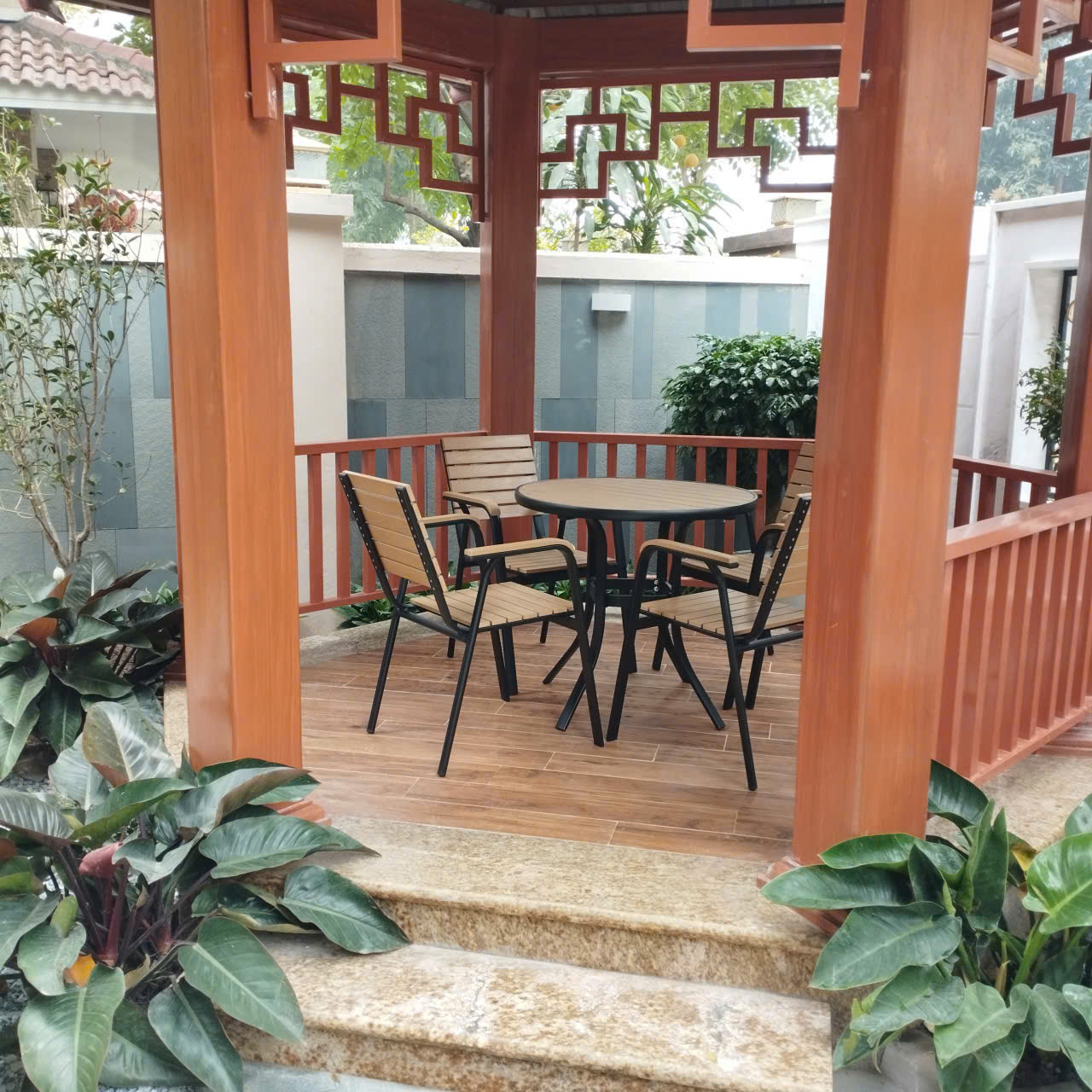 Bàn Ghế Sân Vườn Composit D80