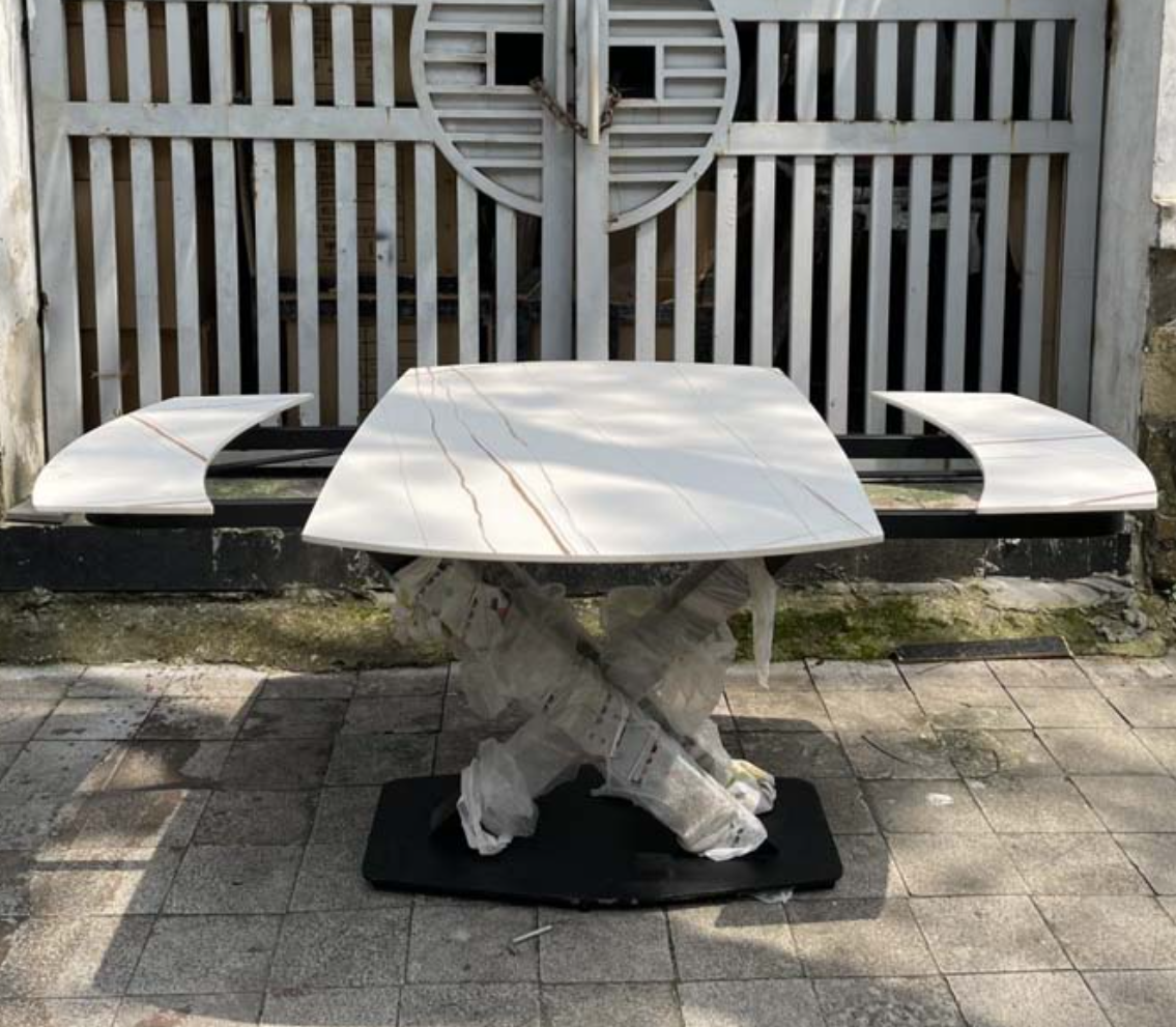 Bàn Ăn Mặt Đá Xoay Thông Minh Thay Đổi Kích Thước BA-01