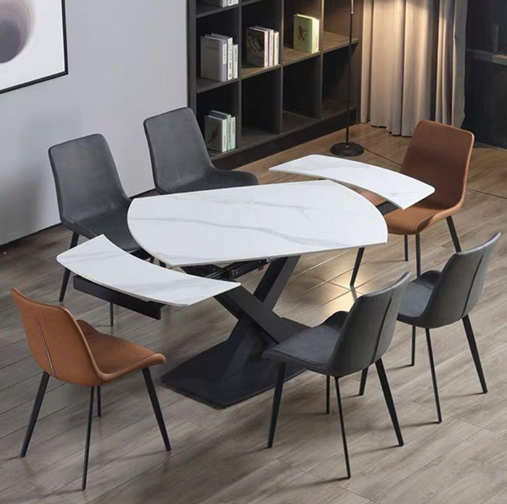 Bàn Ăn Mặt Đá Xoay Thông Minh Thay Đổi Kích Thước BA-01