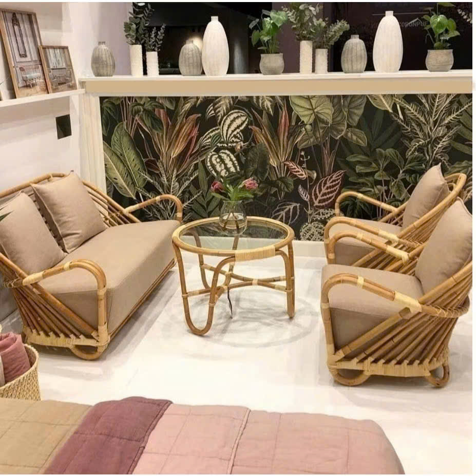 Bộ Bàn Ghế Sofa Mây Cổ Điển SF-02