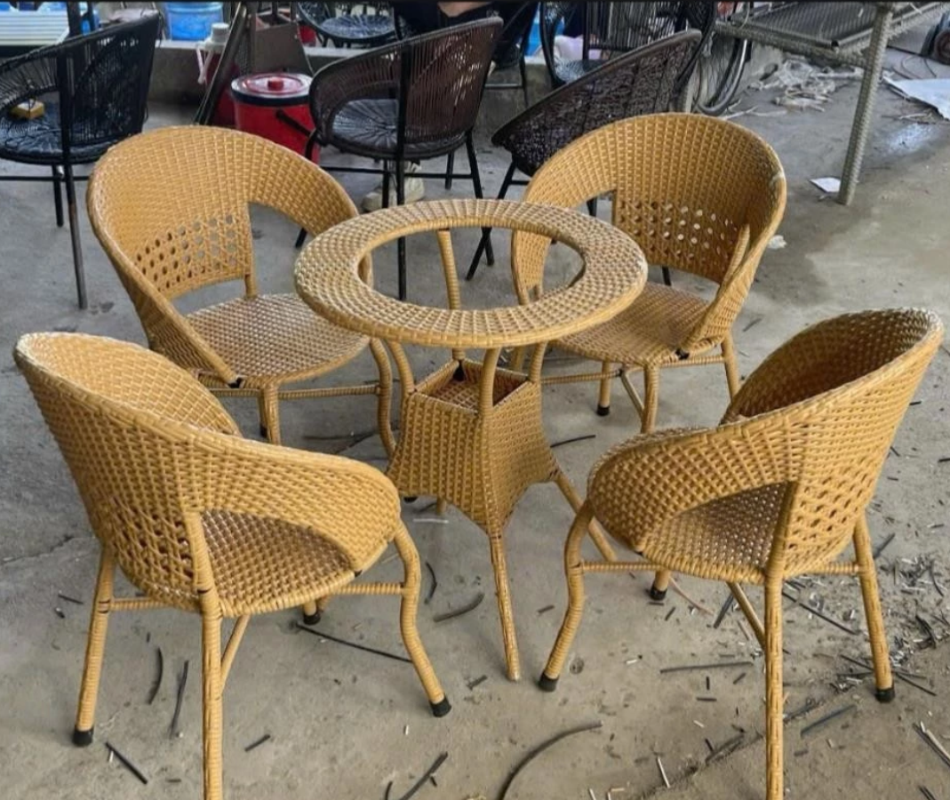 Bộ Bàn Ghế Mây Nhựa Sân Vườn Đẹp