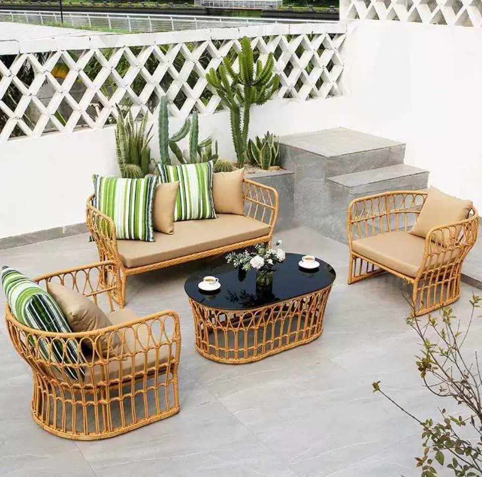 Bàn Ghế Sofa Mây Nhựa Cao Cấp SF08