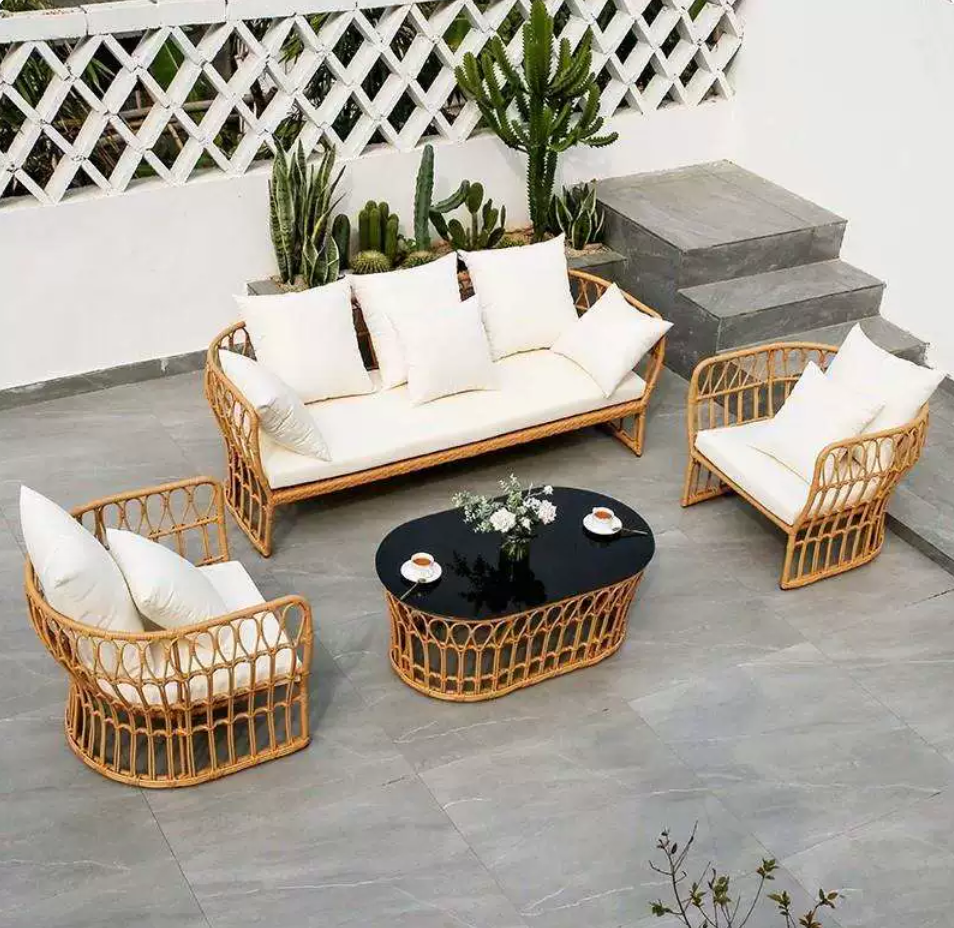 Bàn Ghế Sofa Mây Nhựa Cao Cấp SF08