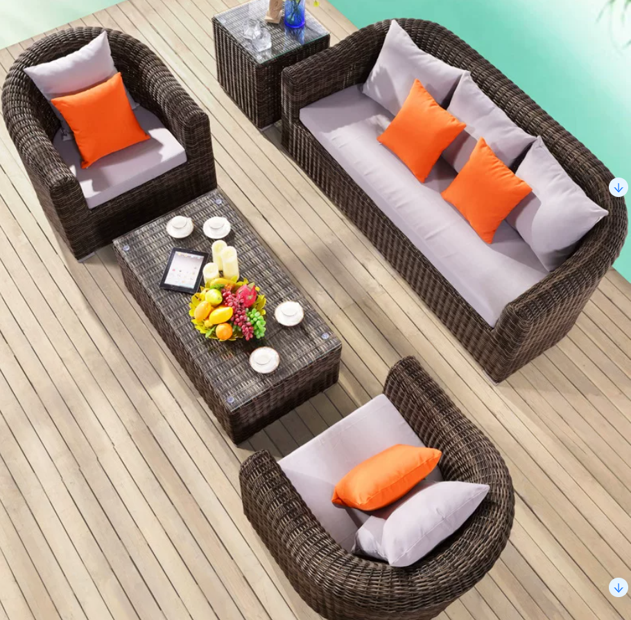 Bộ Sofa Mây Nhựa Ngoài Trời Cao Cấp BA-07