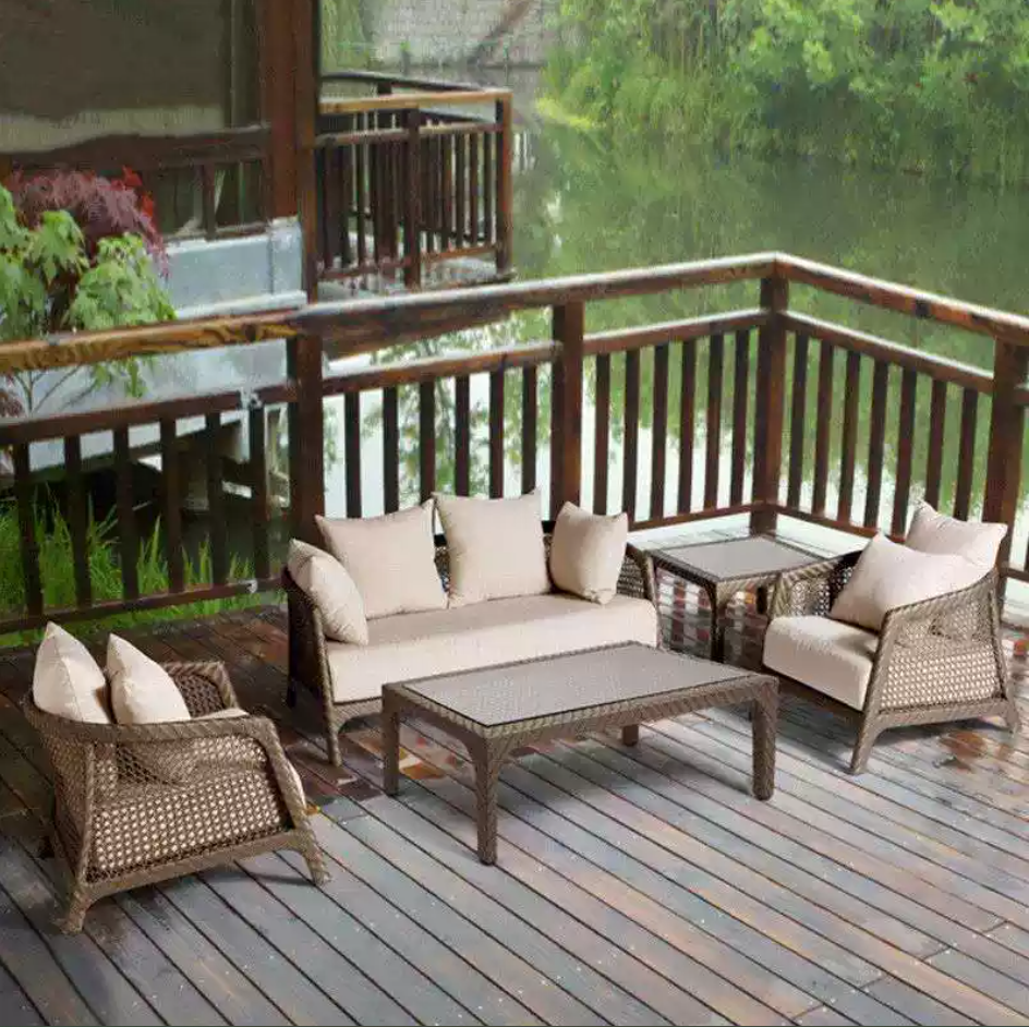 Bộ Sofa Mây Nhựa Ngoài Trời Sang Trọng SF-B1