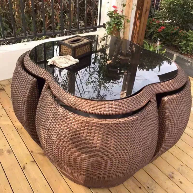 Bộ Sofa Mây Nhựa Sân Vườn