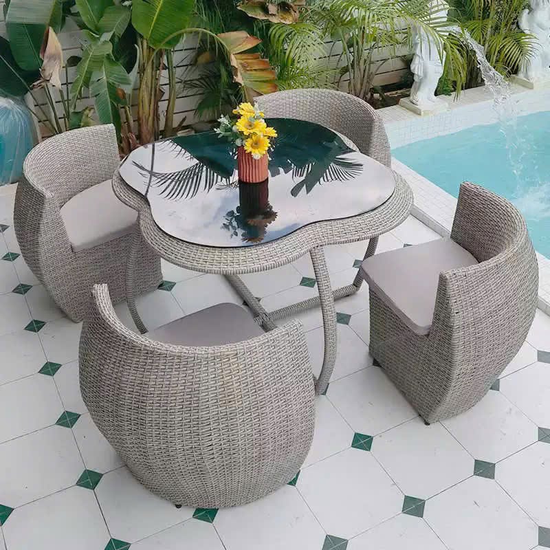 Bộ Sofa Mây Nhựa Sân Vườn