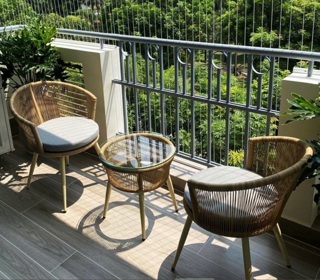 Bộ Bàn Ghế Ban Công Nhựa Giả Mây