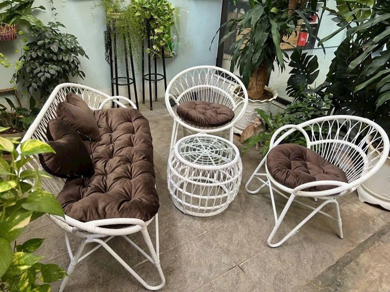 Bộ Bàn Ghế Mây Sân Vườn