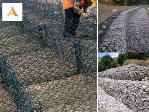 Thi công rọ đá tại công trường nhưng điều cân lưu ý