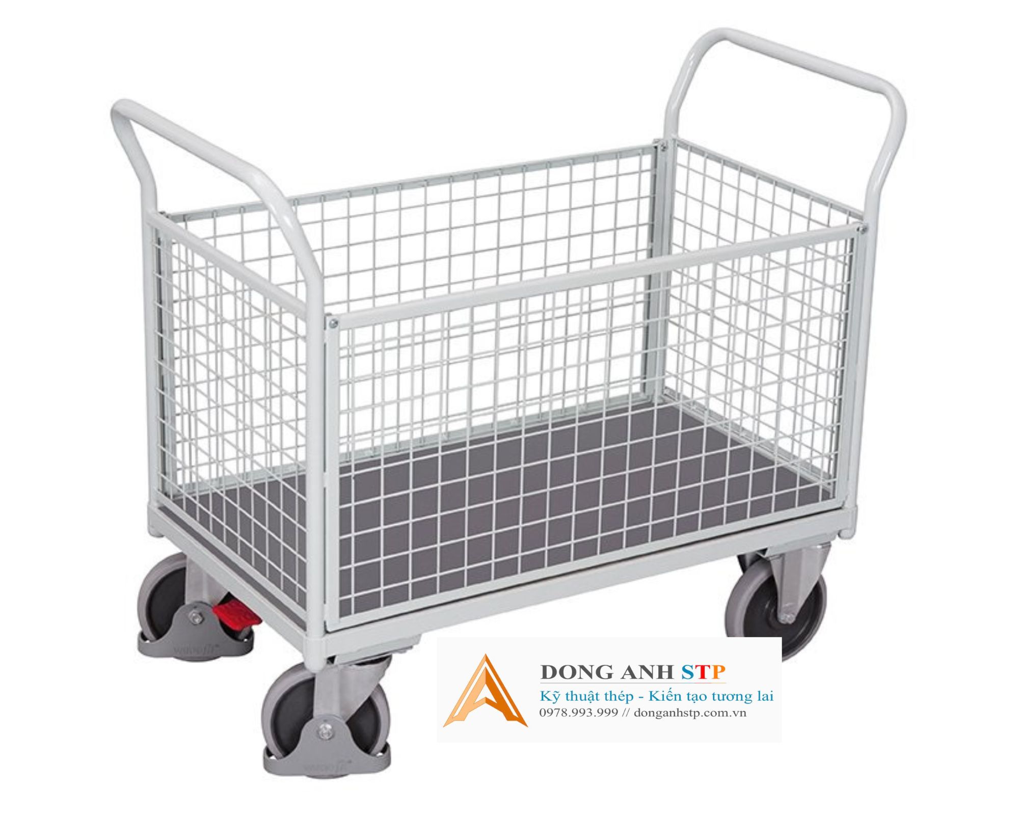 lưới thép hàn D4 làm xe đẩy siêu thị
