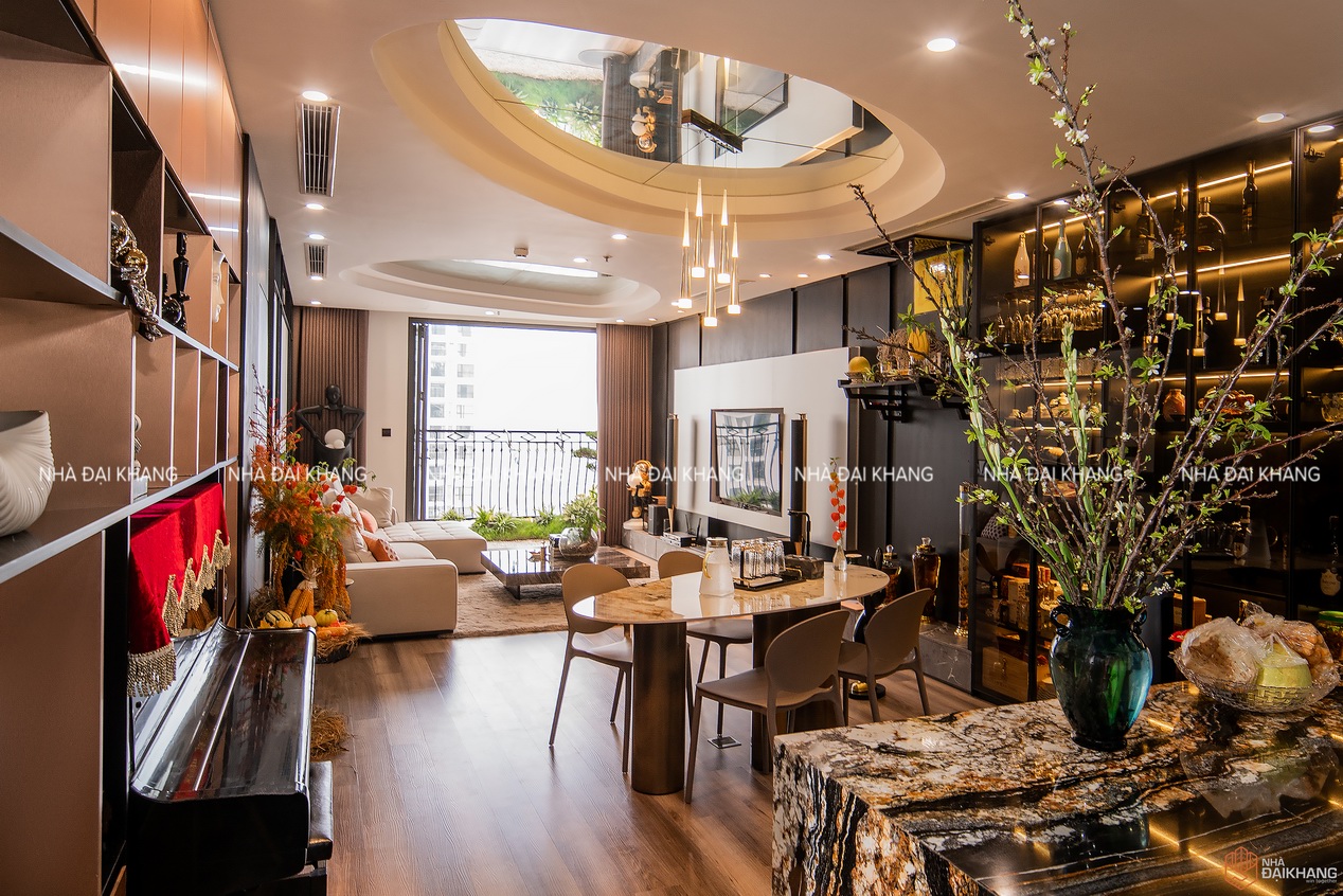 Quy trình thi công trần gương an toàn tại Nhà Đại Khang