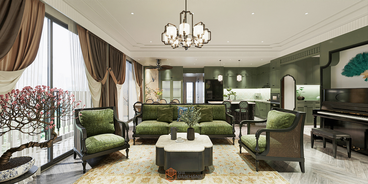 Thiết kế cải tạo - nội thất Indochine tại Grandsunlake HN