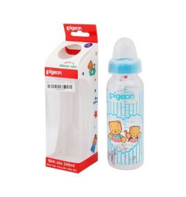 Bình sữa tròn màu Pigeon 240ml