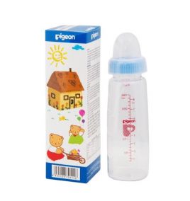 Bình sữa vuông KP8, núm vú silicone Pigeon 240ml