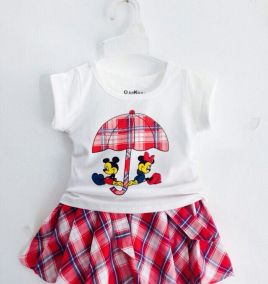 Bộ váy Mickey caro