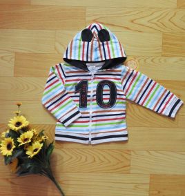 Áo khoác sọc ngang số 10 bé trai nhí