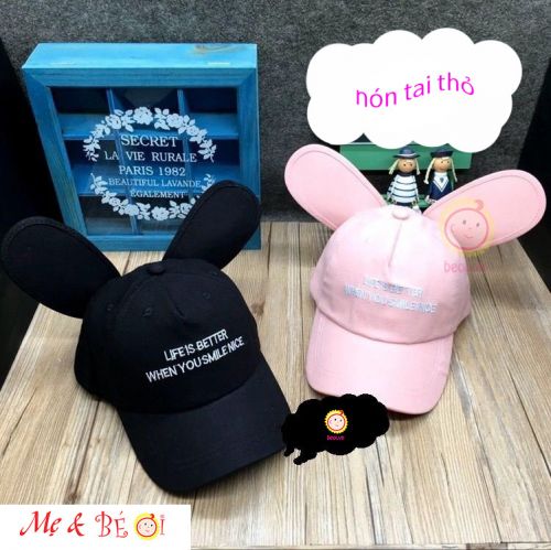 Nón kết bé gái tai thỏ