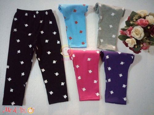 set 3 Quần legging in hình lá phong size nhỏ