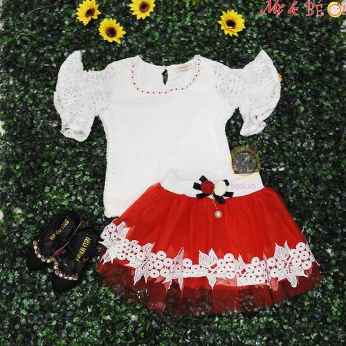 Set váy thiết kế bé gái size 4 - size 6