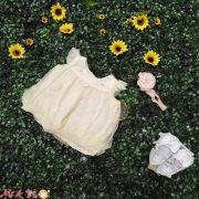 Đầm gà chíp xinh xắn cho bé gái sơ sinh