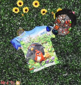 Áo thun in hình 3D Angry bird cho bé trai