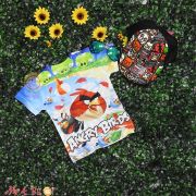 Áo thun in hình 3D Angry bird cho bé trai