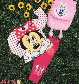 Đồ bộ tay dài cho bé gái in hình Mickey ( size lớn )