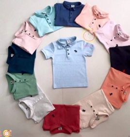 Áo thun cổ trụ cho bé trai (size lớn)