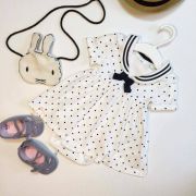 Set body suit chấm bi kèm giày cho bé gái