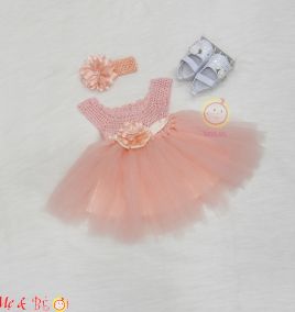 Đầm dự tiệc kèm băng đô cho bé gái