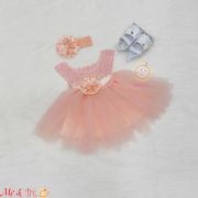 Đầm dự tiệc kèm băng đô cho bé gái