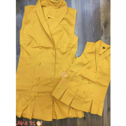 Đầm cặp cổ sơ mi , đuôi cá cho mẹ và bé( size con)