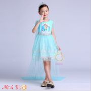 Đầm công chúa elsa kèm choàng lưới cho bé gái