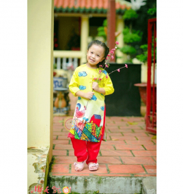 Áo dài tết cho bé gái ( size lớn)