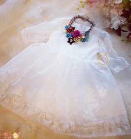 Đầm ren dự tiệc tay dài cho bé gái ( size nhỏ)