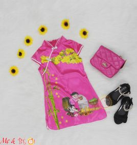 Đầm sườn xám cho bé gái( size lớn)