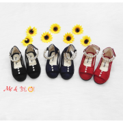 Giày búp bê nơ đính cổ đính hột ngọc trai cho bé gái ( size 26_30)