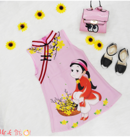 Đầm sườn xám cho bé gái