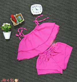 Đồ bộ 2 dây voan xòe cực xinh